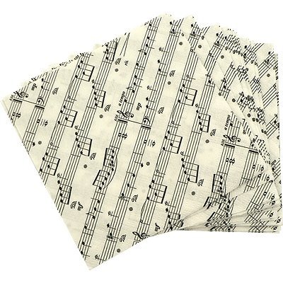 Sheet Music Beverage Napkins