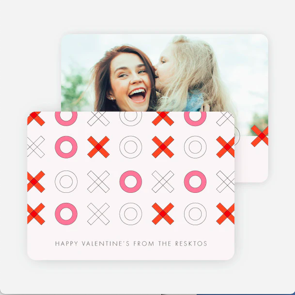 X’s and O’s Modern Valentine’s Cards