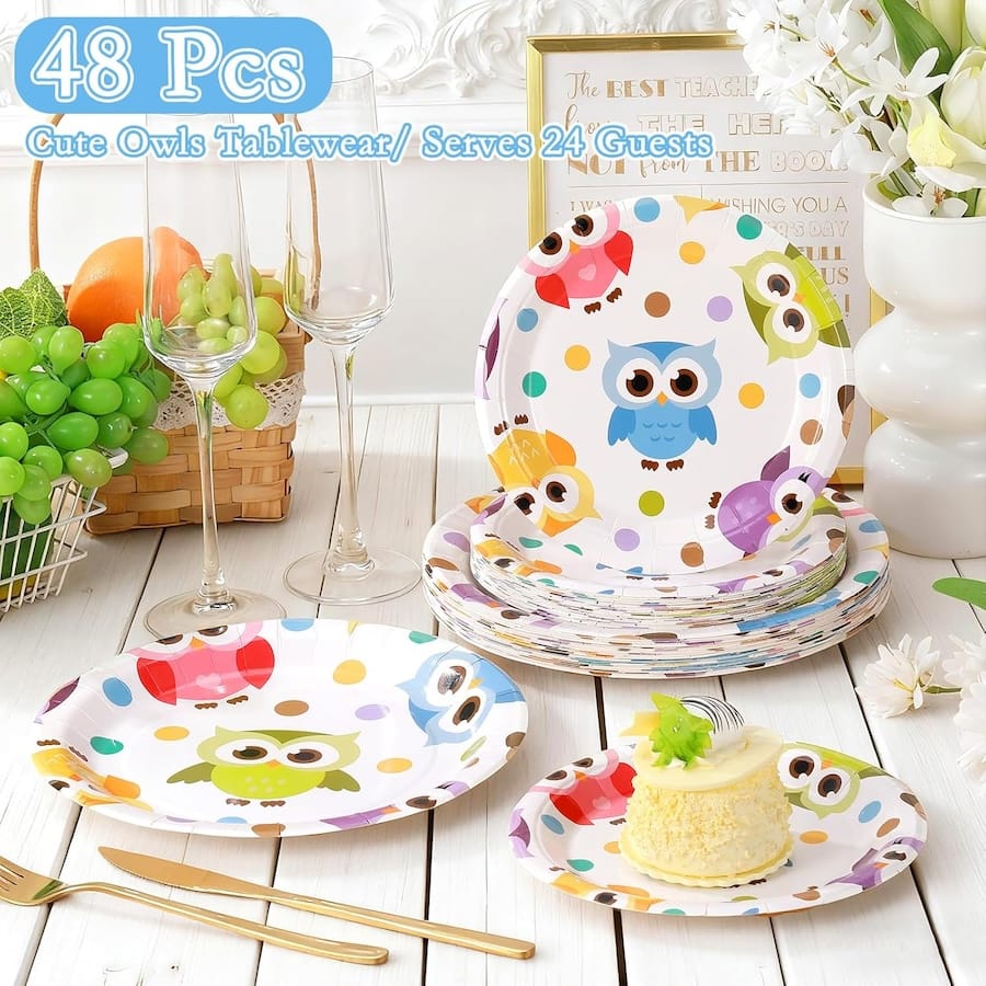 Cute Owls Plates