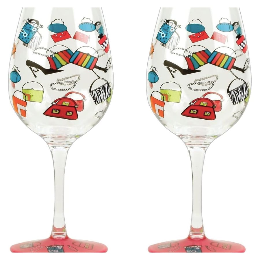 Fun Purse Lover Wine Glasses
