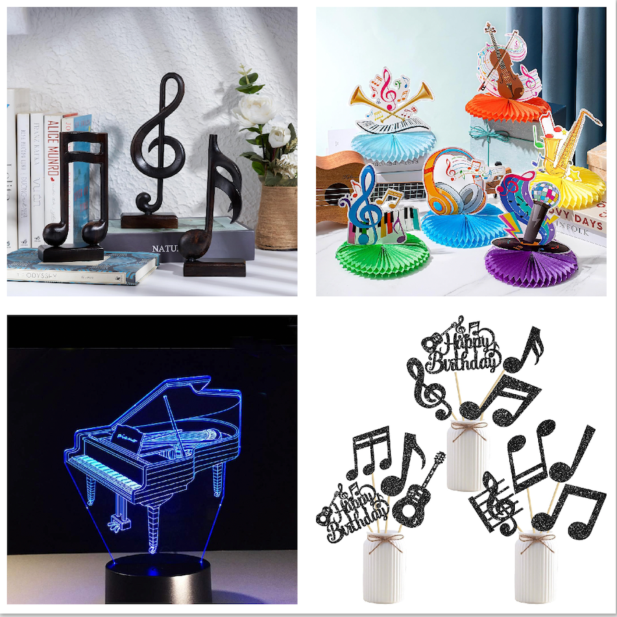 Budget Friendly Music Party Centerpieces
