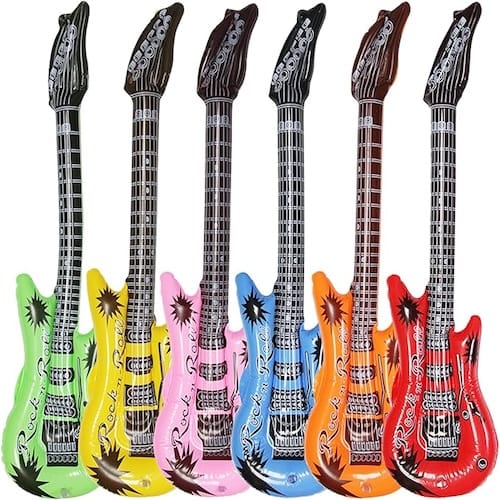Inflatable Colored Guitars