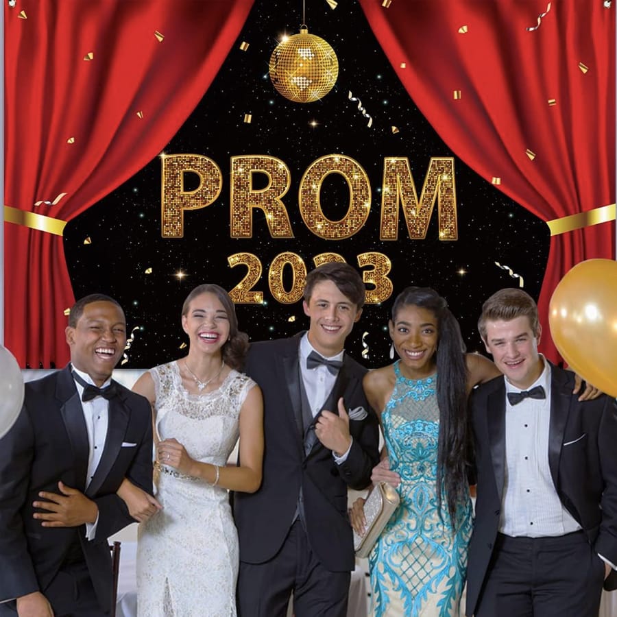 Prom Photo Booth Backdrop and Supplies