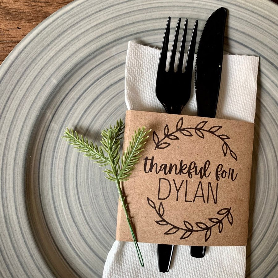Thankfull Thanksgiving Cutlery Wrap Thankfull Thanksgiving Cutlery Wrap