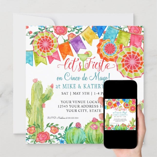 Let's Fiesta - Cinco de Mayo Party Invitation