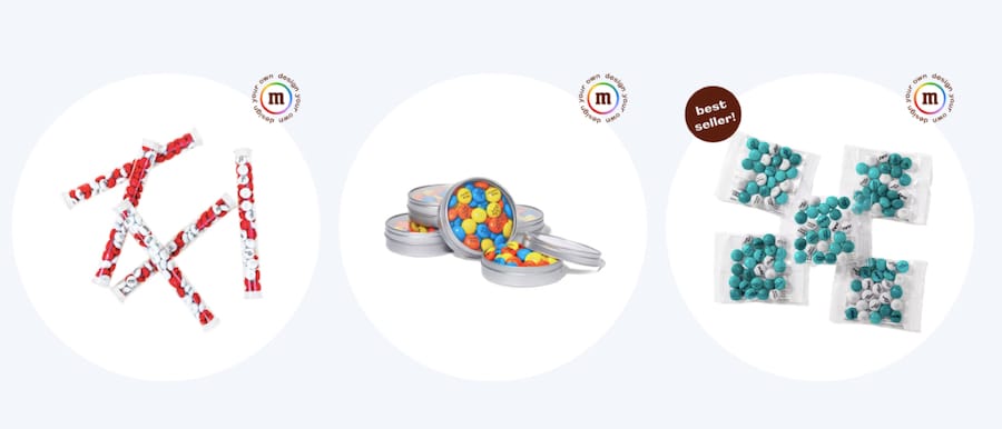 Personalized M&Ms >> Choose your colors, images, text, and packaging