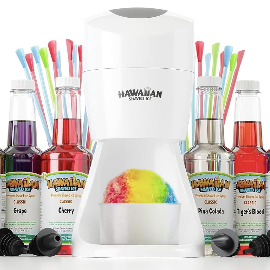 Hawaiian Shaved Ice and Snow Cone Machine Kit