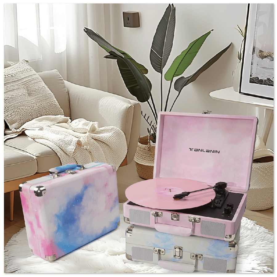 Watercolor Vinyl Record Player