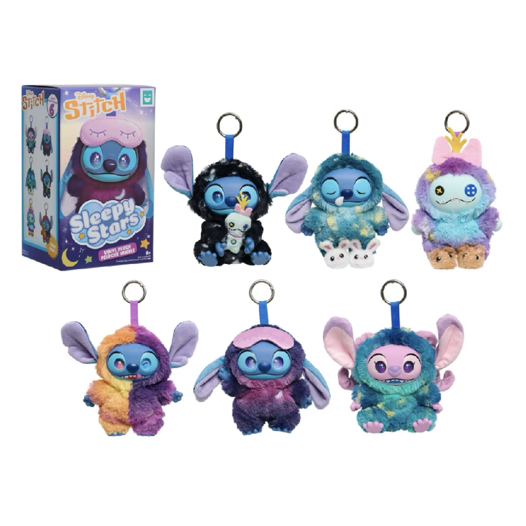 HAPPY HAUL Disney Stitch Sleepy Stars Vinyl Plush Clip-on Surprise Toy